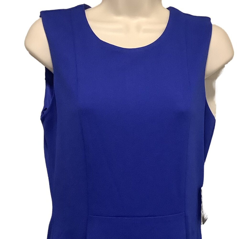 NWT Marina Back Zipper Sleeveless Seamed Sheath Dress Size: 2